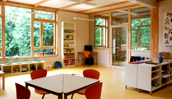 Innenansicht eines Klassenraums