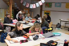 Arbeit in den Klassen