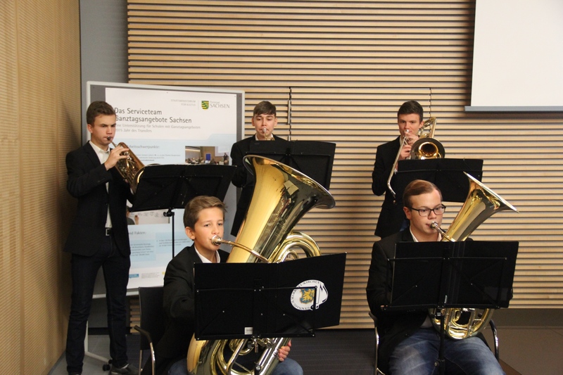 Blechbläsergruppe vom Gymnasium Markneukirchen