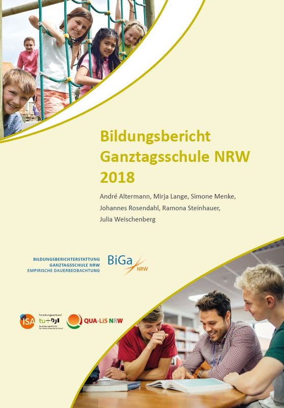 Cover des Bildungsberichts Ganztagsschule NRW 2018