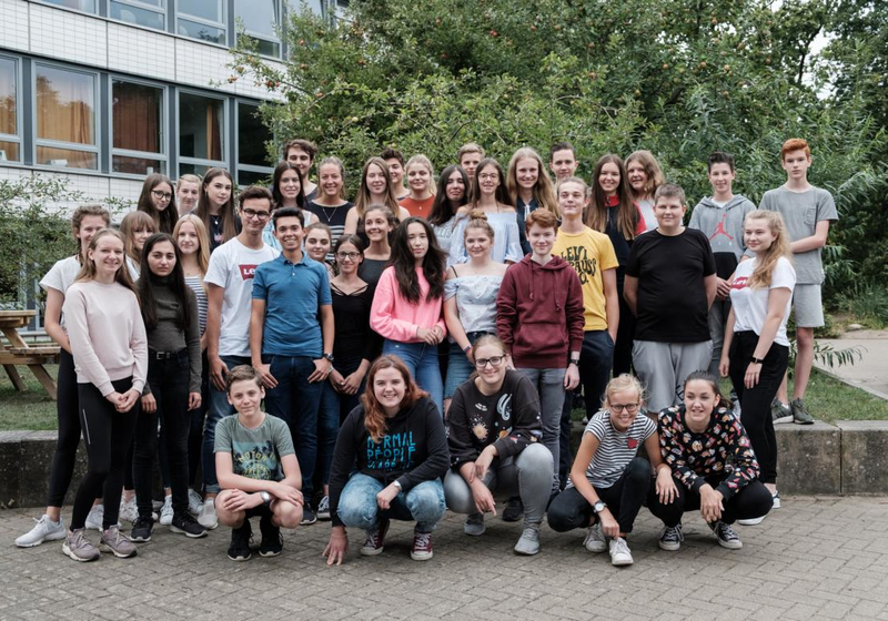 Gruppenfoto der Redaktion der Schülerzeitung "Peperoni"