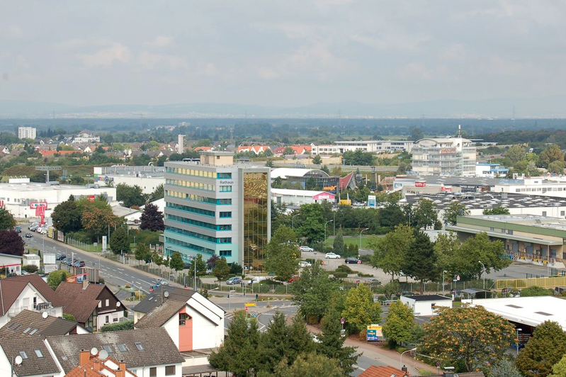 Luftbild vom Rathaus